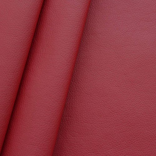 Polster PU Kunstleder Super Soft, Polsterstoff Möbelstoff Meterware - Rubin-Rot von STOFF KONTOR