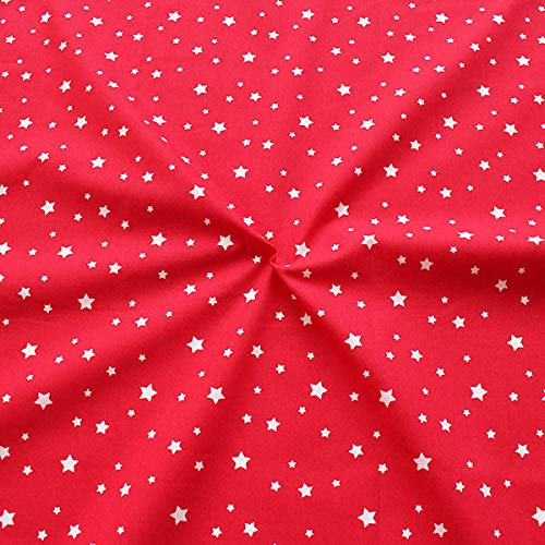 STOFFKONTOR 100% Baumwollstoff Sterne Mix 18 - Meterware, Rot - zum Nähen von Bekleidung, Vorhängen, Bettwäsche, uvm. STOFFKONTOR 100% Baumwollstoff Sterne Mix 18 - Meterware, Rot - zum Nähen von Bekleidung, Vorhängen, Bettwäsche, uvm. von Stoffkontor