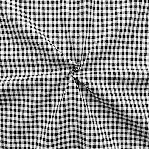 STOFFKONTOR 100% Baumwollstoff Stoff Karos mittel - Öko-Tex Standard 100 - Meterware, schwarz weiss - zum Nähen von Bekleidung, Bettwäsche, Tischwäsche, Dekorationen uvm. von Stoffkontor