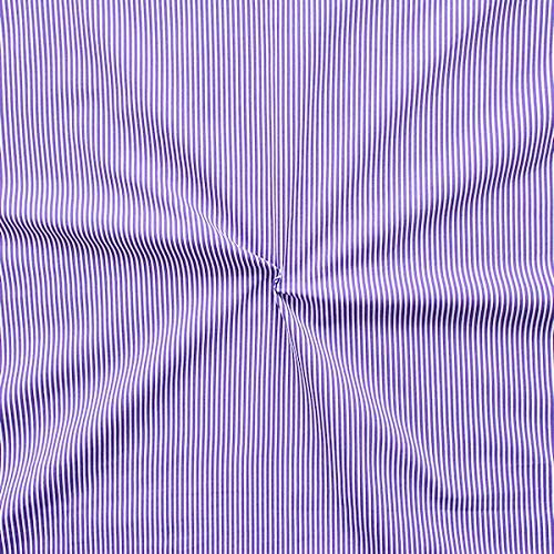 STOFFKONTOR 100% Baumwollstoff Stoff Längsstreifen fein - Meterware, lila-weiss - zum Nähen von Bekleidung, Vorhängen, Bettwäsche, Dekorationen uvm. von Stoffkontor