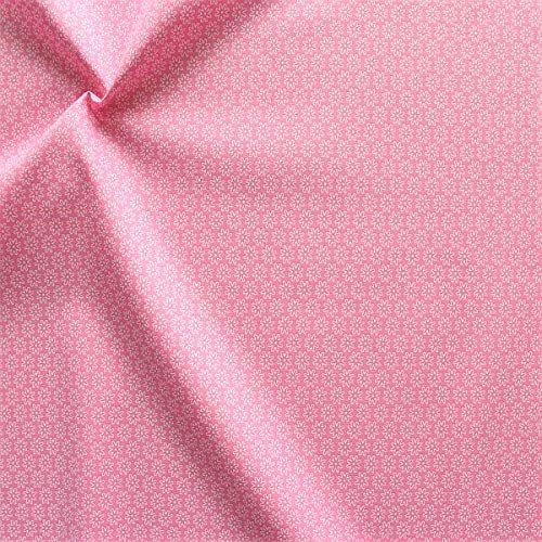 STOFFKONTOR 100% Baumwollstoff Stoff bedruckt Sternblüten - Meterware, rosa - zum Nähen von Bekleidung, Vorhängen, Bettwäsche, Dekorationen uvm. von STOFF KONTOR