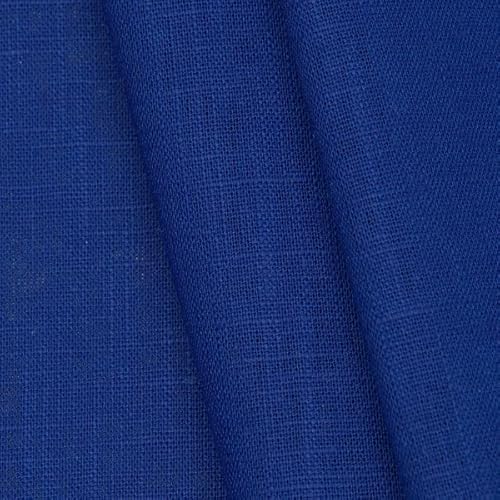 STOFF KONTOR 100% Leinenstoff - edler Naturstoff - vorgewaschen - Meterware, royal-blau - zum Nähen von Kleidern, Röcken, Trachtenmode von STOFF KONTOR