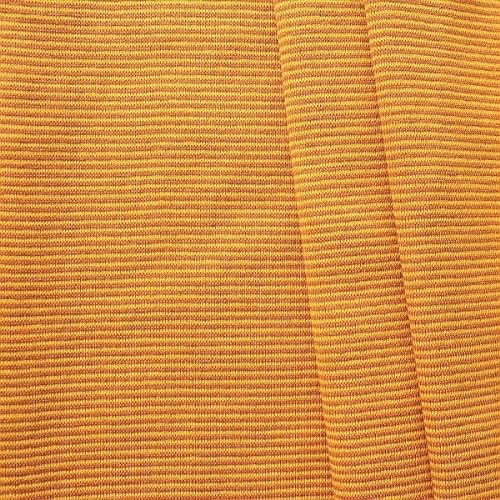 STOFFKONTOR Baumwoll Bündchenstoff Stoff Ringel Mini glatt - Schlauchware - Meterware, Farbe Ocker-Braun - Öko-Tex Standard 100 - zum Nähen von Sweatshirts, Kleidern, uvm. von STOFF KONTOR