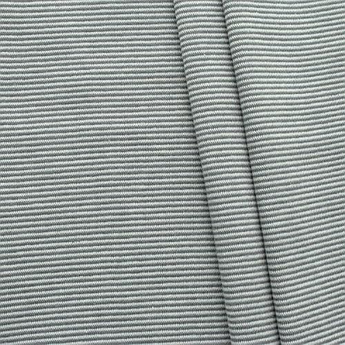 STOFFKONTOR Baumwoll Bündchenstoff Stoff Ringel Mini glatt - Schlauchware - Öko-Tex Standard 100 - Meterware, Farbe Grau - zum Nähen von Sweatshirts, Kleidern, UVM. von STOFF KONTOR