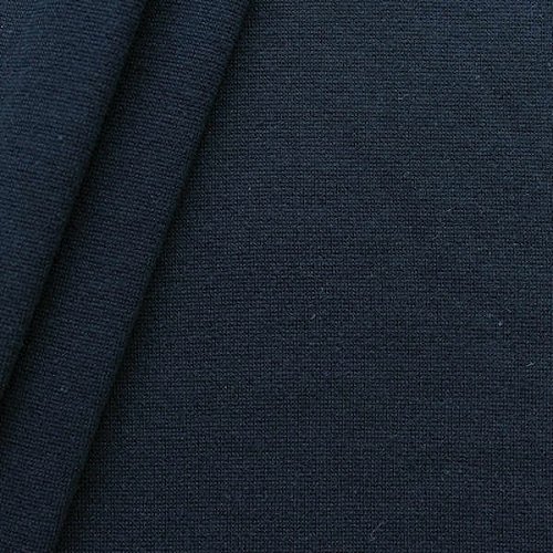 STOFFKONTOR Baumwoll Bündchenstoff glatt - Schlauchware - Meterware, dunkel-blau - zum Nähen von Sweatshirts, Kleidern uvm. von STOFF KONTOR