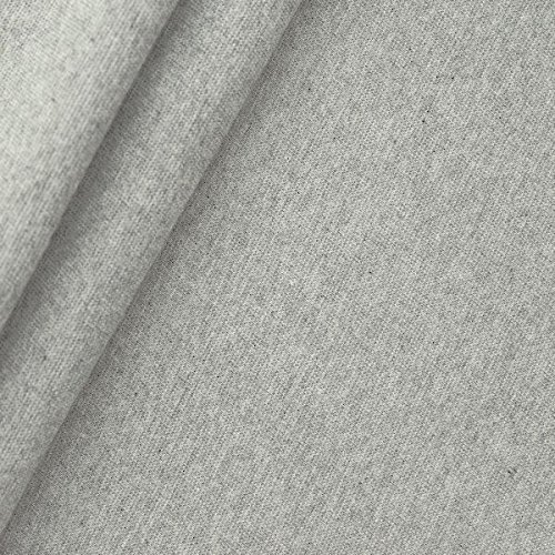 STOFFKONTOR Baumwoll Bündchenstoff glatt - Schlauchware - Meterware, hell-grau meliert - zum Nähen von Sweatshirts, Kleidern uvm. von STOFF KONTOR