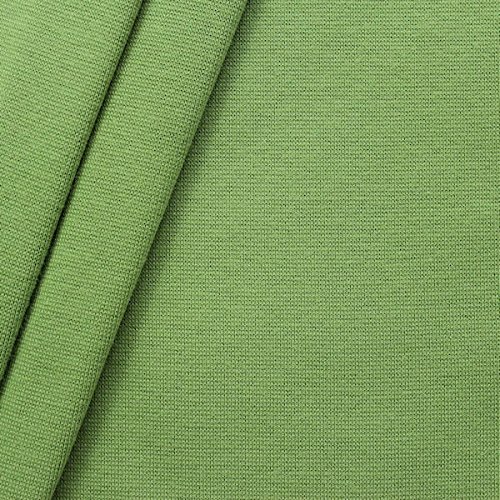 STOFFKONTOR Baumwoll Bündchenstoff glatt - Schlauchware - Meterware, lind-grün - zum Nähen von Sweatshirts, Kleidern uvm. von STOFF KONTOR