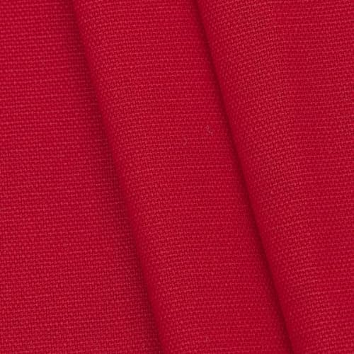 STOFF KONTOR Baumwolle Canvas - Meterware, rot - zum Nähen von Bekleidung, Bettwäsche, Dekoration UVM. von STOFF KONTOR