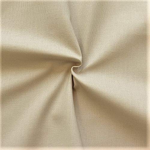 STOFFKONTOR Baumwolle Fahnentuch - Öko-Tex Standard 100 - Meterware, grau-beige - zum Nähen von Bekleidung, Bettwäsche, Dekoration uvm. von STOFF KONTOR