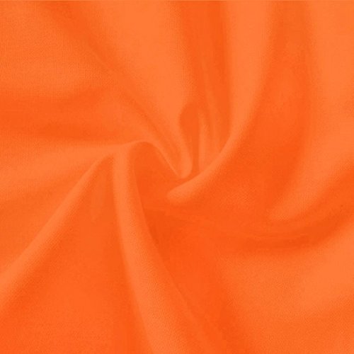 STOFFKONTOR Baumwolle Fahnentuch - Öko-Tex Standard 100 - Meterware, orange - zum Nähen von Bekleidung, Bettwäsche, Dekoration uvm. von STOFF KONTOR