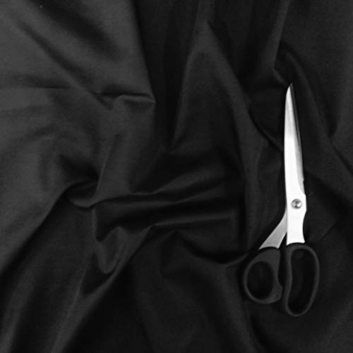 STOFFKONTOR Baumwolle Fahnentuch - Öko-Tex Standard 100 - Meterware, schwarz - zum Nähen von Bekleidung, Bettwäsche, Dekoration uvm. von STOFF KONTOR