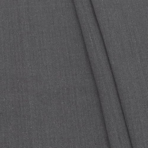 STOFFKONTOR Baumwolle Polyester Canvas Stoff schwere Qualität - Meterware, Farbe Dunkel-Grau meliert - zum Nähen von Vorhängen, Tischwäsche, Dekoration uvm. von STOFF KONTOR