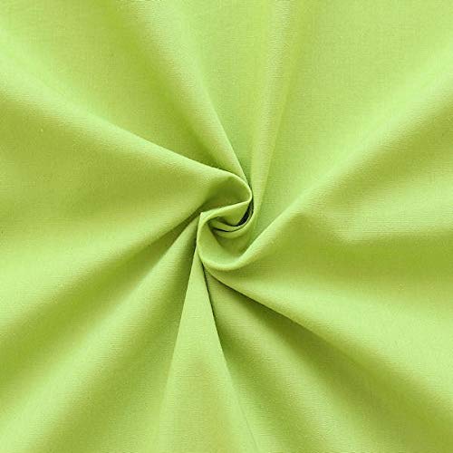 STOFFKONTOR Baumwolle Polyester wie Batist Stoff - Meterware, lind-grün - zum Nähen von Dirndl, Bettwäsche, Hemden, Blusen, Dekorationen uvm. von Stoffkontor