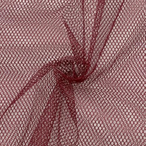 STOFFKONTOR Mesh Netzstoff Stoff - Meterware, Farbe Bordeaux - Öko-Tex Standard 100- zum Nähen von Bekleidung, Innentaschen, Insektenschutz usw. von Stoff Kontor