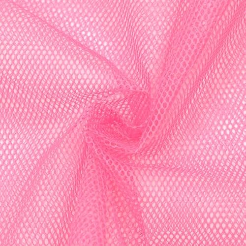 STOFFKONTOR Mesh Netzstoff Stoff - Meterware, Farbe Neon-Pink - Öko-Tex Standard 100- zum Nähen von Bekleidung, Innentaschen, Insektenschutz usw. von STOFF KONTOR