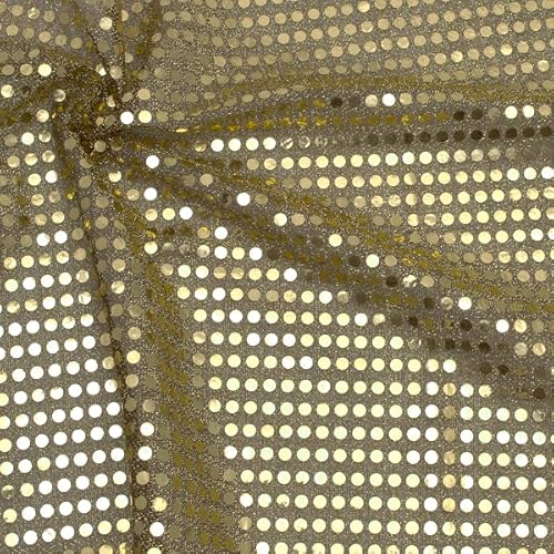 STOFFKONTOR Paillettenstoff Stoff - Meterware, Farbe Gold - zum Nähen von Bekleidung, Tischdeko, Karneval, Dekorationen usw. STOFFKONTOR Paillettenstoff Stoff - Meterware, Farbe Gold - zum Nähen von Bekleidung, Tischdeko, Karneval, Dekorationen usw. von Stoff Kontor