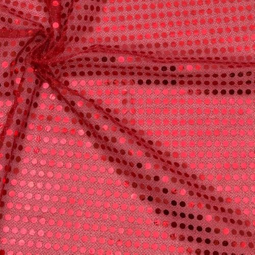 STOFFKONTOR Paillettenstoff Stoff - Meterware, Farbe Rot - zum Nähen von Bekleidung, Tischdeko, Karneval, Dekorationen usw. STOFFKONTOR Paillettenstoff Stoff - Meterware, Farbe Rot - zum Nähen von Bekleidung, Tischdeko, Karneval, Dekorationen usw. von Stoffkontor