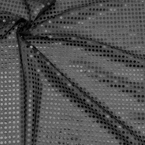 STOFFKONTOR Paillettenstoff Stoff - Meterware, Farbe Schwarz - zum Nähen von Bekleidung, Tischdeko, Karneval, Dekorationen usw. STOFFKONTOR Paillettenstoff Stoff - Meterware, Farbe Schwarz - zum Nähen von Bekleidung, Tischdeko, Karneval, Dekorationen usw. von Stoff Kontor