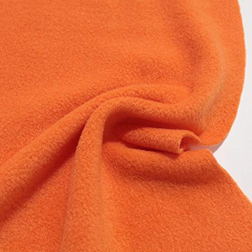 STOFFKONTOR Polar Fleece Stoff Meterware, Fleecestoff zum Nähen mit Antipilling Eigenschaften - Orange von STOFF KONTOR