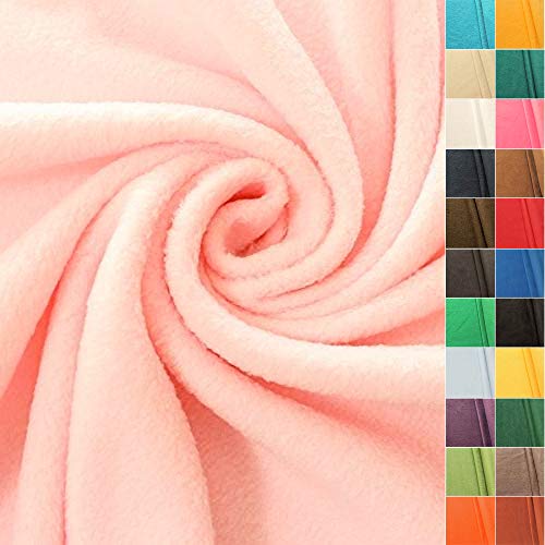 STOFFKONTOR Polar Fleece Stoff Meterware, Fleecestoff zum Nähen mit Antipilling Eigenschaften - Rosa von Stoffkontor