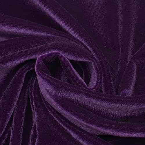 STOFFKONTOR Stretch Pannesamt Stoff - Meterware, Farbe Lila - Öko-Tex Standard 100 - zum Nähen von Bekleidung, Kostümen, Dekorationen usw. von Stoffkontor