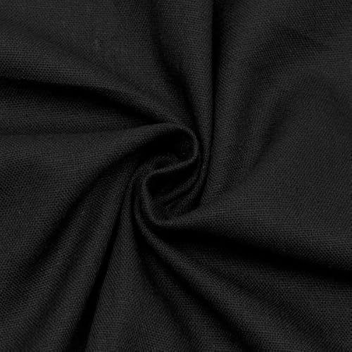 STOFFKONTOR - Viskose-Leinen-Mix Stoff - Meterware, Farbe Schwarz - zum Nähen von Bekleidung und Homeaccessoires STOFFKONTOR - Viskose-Leinen-Mix Stoff - Meterware, Farbe Schwarz - zum Nähen von Bekleidung und Homeaccessoires von Stoff Kontor