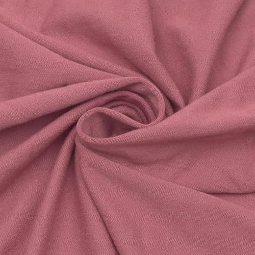 STOFFKONTOR Viskose Stretch Jersey Stoff - Öko-Tex Standard - Meterware, Farbe Alt-Rosa - geeignet für Bekleidung, (T-Shirt, Kleid), Dekoration, etc. von STOFF KONTOR