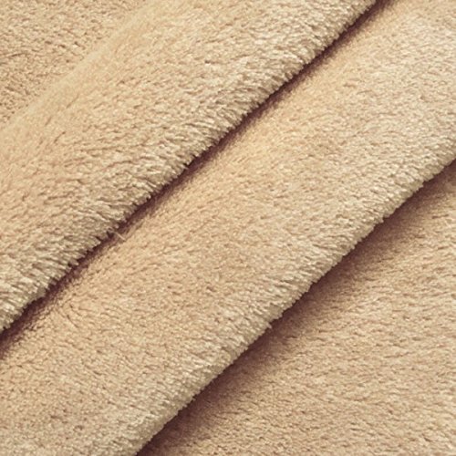 STOFFKONTOR Wellness Fleece Stoff Meterware, Kuschelig weicher Fleecestoff zum Nähen - Beige von STOFF KONTOR