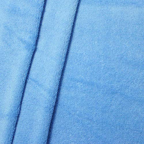 STOFFKONTOR Wellness Fleece Stoff Meterware, Kuschelig weicher Fleecestoff zum Nähen - Hell-Blau von STOFF KONTOR