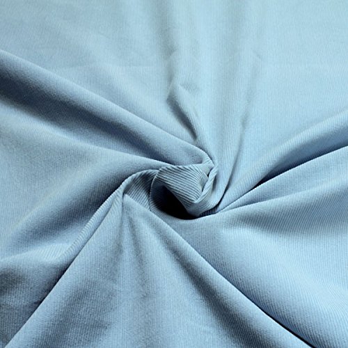 Stoff am Stück Stoff Baumwolle Cord hellblau Baumwollstoff Babycord Feincord blau von STOFFAMSTÜCK