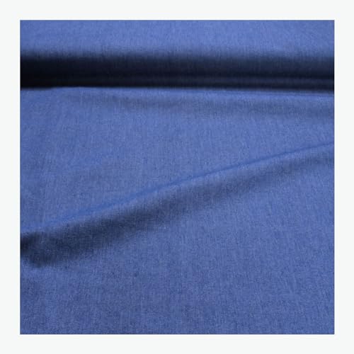 Stoff am Stück Stoff Baumwolle Köper Jeans 9 oz blau vorgewaschen Jeansstoff Denim weich von STOFFAMSTÜCK
