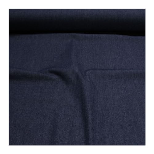 Stoff am Stück Stoff Baumwolle Köper Jeans 9 oz dunkelblau vorgewaschen Jeansstoff Denim weich von STOFFAMSTÜCK