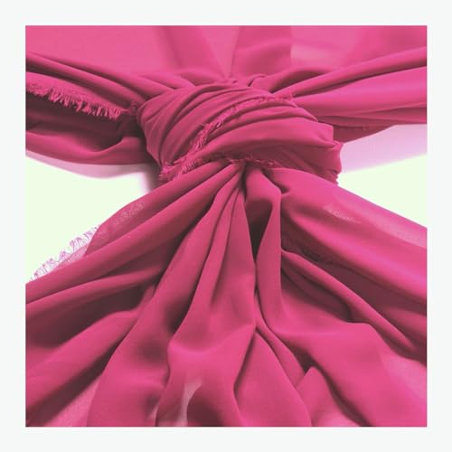 Stoff am Stück Stoff Polyester Chiffon fuchsia transparent leicht weich fallend violett von STOFFAMSTÜCK