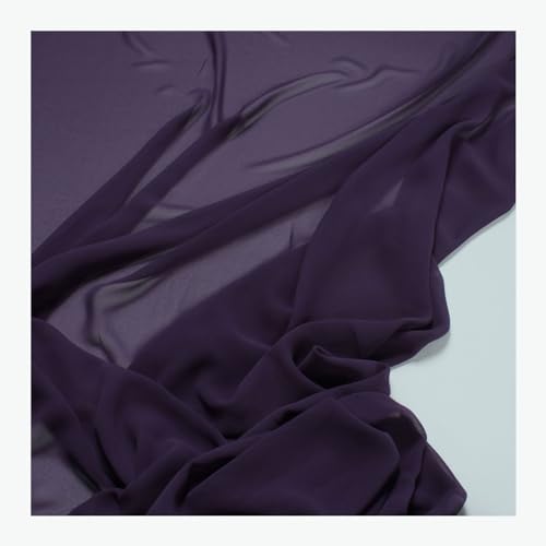 Stoff am Stück Stoff Polyester Crêpe de Chine sehr leicht violett knitterarm lila von STOFFAMSTÜCK
