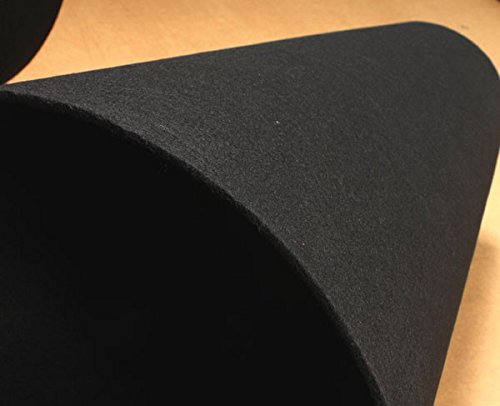 Stoff am Stück Stoff Polyester Filz schwarz stabil 4 mm dick Bastelfilz 100 cm breit waschbar von STOFFAMSTÜCK