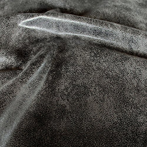 Stoff am Stück Stoff Polyester Kunstleder Antik grau waschbar weich knitterfrei von STOFFAMSTÜCK