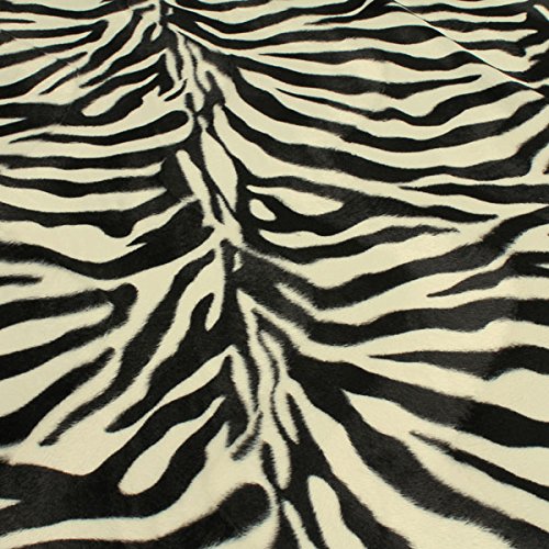 Stoff am Stück Stoff Polyester Plüsch Zebra Fellimitat Fell schwarz weiß von STOFFAMSTÜCK