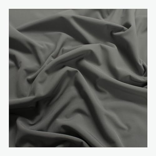 Stoff am Stück Stoff Polyester Soft Shell grau atmungsaktiv wasserundurchlässig Softshell von STOFFAMSTÜCK