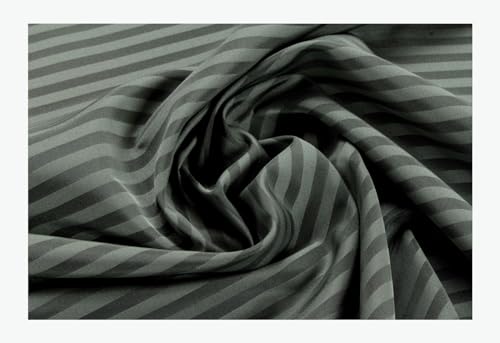 Stoff am Stück Stoff Polyester Taft Streifen anthrazit grau breit JAB Anstoetz 9-7689-096 changierend von STOFFAMSTÜCK