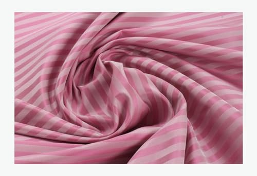 Stoff am Stück Stoff Polyester Taft Streifen rosa rosé breit JAB Anstoetz 9-7689-060 changierend von STOFFAMSTÜCK