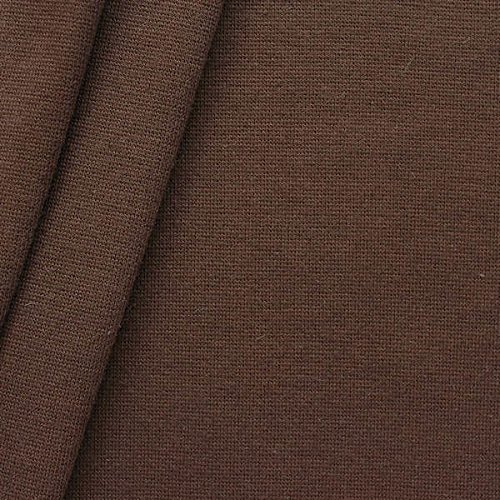 STOFFKONTOR Baumwoll Bündchenstoff glatt - Schlauchware - Meterware, dunkel-braun - zum Nähen von Sweatshirts, Kleidern uvm. von STOFFKONTOR