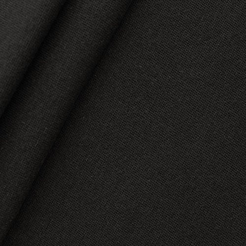 STOFFKONTOR Baumwoll Bündchenstoff glatt - Schlauchware - Meterware, schwarz - zum Nähen von Sweatshirts, Kleidern UVM. von STOFFKONTOR