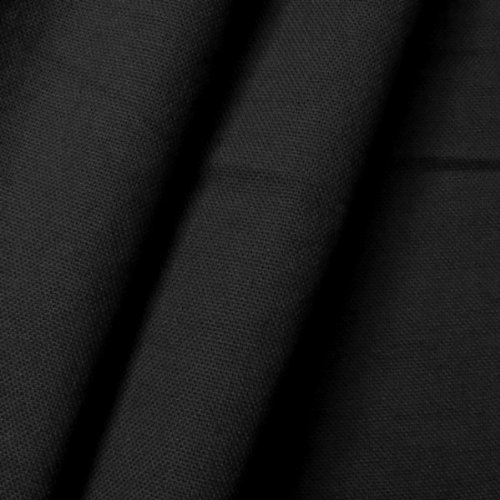 STOFFKONTOR Baumwolle Canvas - Meterware, schwarz - zum Nähen von Bekleidung, Bettwäsche, Dekoration UVM. von STOFFKONTOR