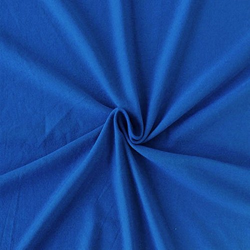 STOFFKONTOR Viskose Stretch Jersey Stoff - Öko-Tex Standard, Meterware, Royal-Blau von STOFF KONTOR