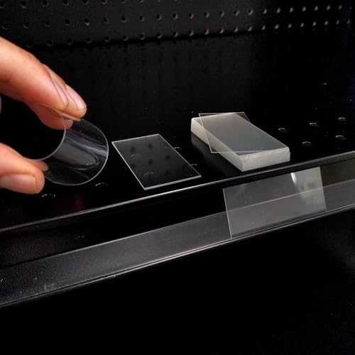 2.000 transparente Kunststoff-Regaletiketten, 6,3 x 3,2 cm, abnehmbar, transparent, Einzelhandelspreisetikettenhalter für Regalkanäle von STORE FIXTURES DIRECT