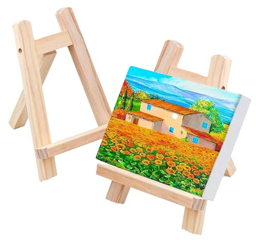 Mini Staffeleien Holz, Klein Staffelei, Leinwandständer Klappbar, Kompakte Staffelei, für Bilder, Visitenkarten, Malhandwerk, 15 x 20 cm, 2 Stück Mini Staffeleien Holz, Klein Staffelei, Leinwandständer Klappbar, Kompakte Staffelei, für Bilder, Visitenkarten, Malhandwerk, 15 x 20 cm, 2 Stück von STOUCLA
