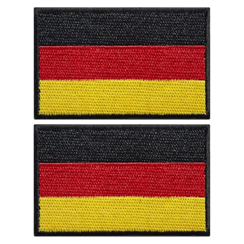 2 Stücke Deutschland Flaggen Patch Gestickt Abzeichen mit Klett Deutsch Applikationen für Kleidung Taschen Rucksack Uniform Weste Hundegeschirr Militär Taktisch Draussen Jersey 2 Stücke Deutschland Flaggen Patch Gestickt Abzeichen mit Klett Deutsch Applikationen für Kleidung Taschen Rucksack Uniform Weste Hundegeschirr Militär Taktisch Draussen Jersey von STOUUMOW