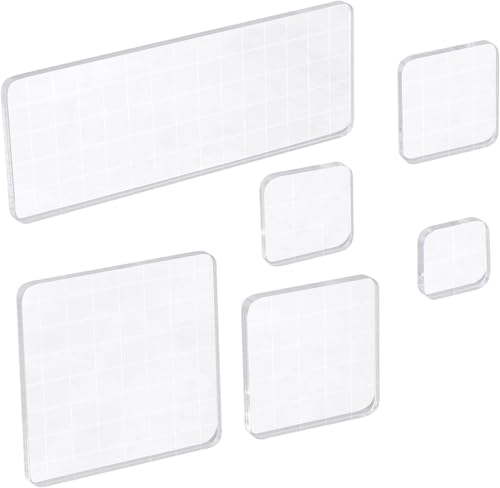 6 Hochwertige Acryl-Blöcke Im Set - Perfekt Für Silikonstempel Aller Größen. Inkl. Praktischer Rasterlinien Für Präzise Stempelplatzierung Bei Scrapbooking & Kartenbasteln! 6 Hochwertige Acryl-Blöcke Im Set - Perfekt Für Silikonstempel Aller Größen. Inkl. Praktischer Rasterlinien Für Präzise Stempelplatzierung Bei Scrapbooking & Kartenbasteln! von STOUUMOW