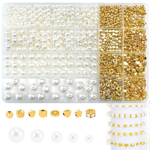 STQDEU 986 Stück Perlen, 24 Fächer Armband Perlen Set, Armband Einfädeln Perlen Schmuck Zubehör Perlen, Erwachsene Armband Perlen, Perle Perlen für die Schmuckherstellung, Perlen Set für Weihnacht STQDEU 986 Stück Perlen, 24 Fächer Armband Perlen Set, Armband Einfädeln Perlen Schmuck Zubehör Perlen, Erwachsene Armband Perlen, Perle Perlen für die Schmuckherstellung, Perlen Set für Weihnacht von STQDEU