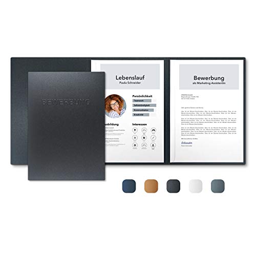 10 Stück 3-teilige Bewerbungsmappen Anthrazit Metallic mit 2 Klemmschienen - Premium-Qualität mit hochwertiger Prägung BEWERBUNG - direkt vom Hersteller STRATAG 10 Stück 3-teilige Bewerbungsmappen Anthrazit Metallic mit 2 Klemmschienen - Premium-Qualität mit hochwertiger Prägung BEWERBUNG - direkt vom Hersteller STRATAG von STRATAG